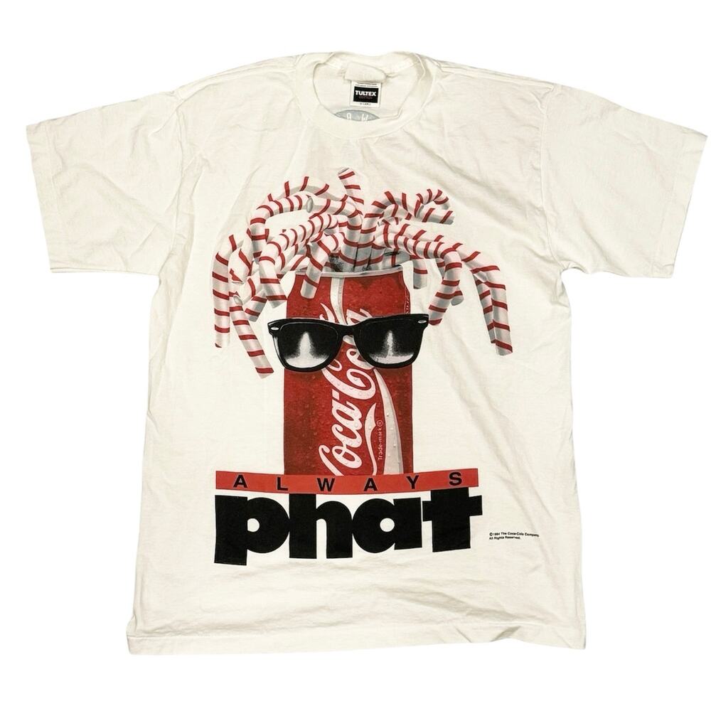 Vintage 90s Coca Cola Always Phat T-Shirt XL Graphic Tee Coke 1994 Urban Hip Hop